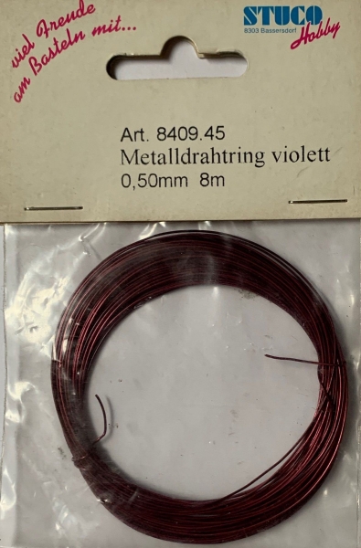 Metalldraht (Kupferlackdraht) violett